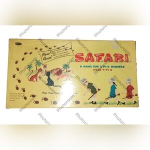 Vintage Safari Vintage Whitman Hunter Hunting Trail Board Game NOT COMPLETE